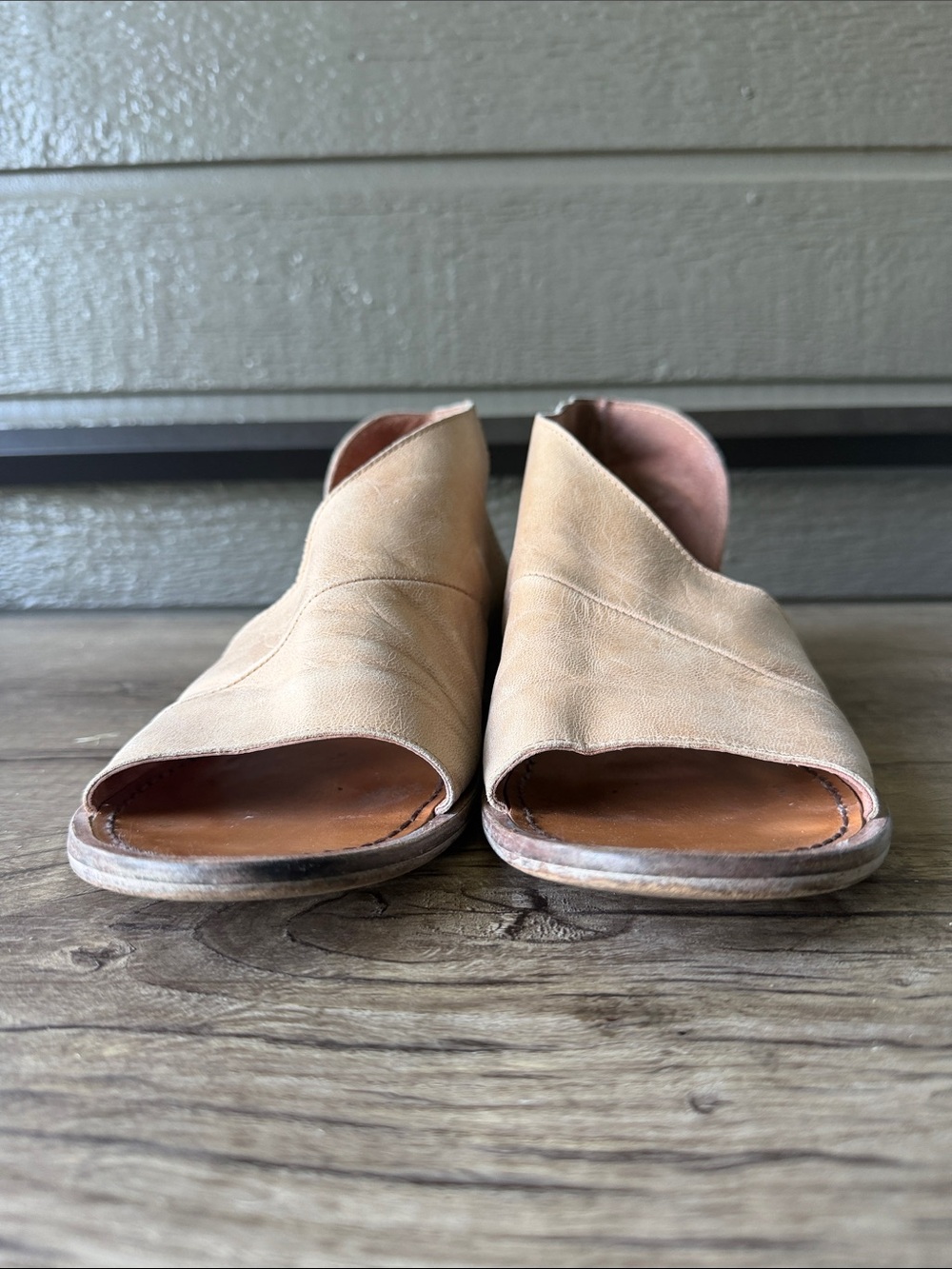 Free People Leather Sandals Flats EUC size 40 - Picture 5 of 10